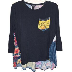 Desigual top size M patchwork Lindsey top printed multicoloured‎ - Bohemian Styl